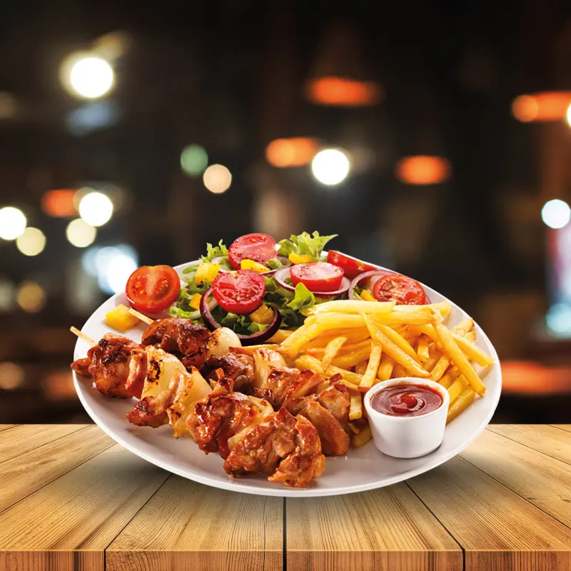 Photo Assiette Brochettes de Dinde