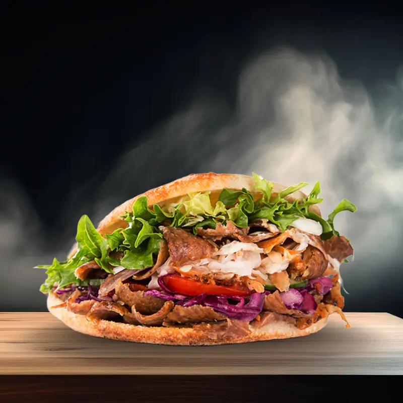photo sandwich kebab classic seul avec frites et boisson